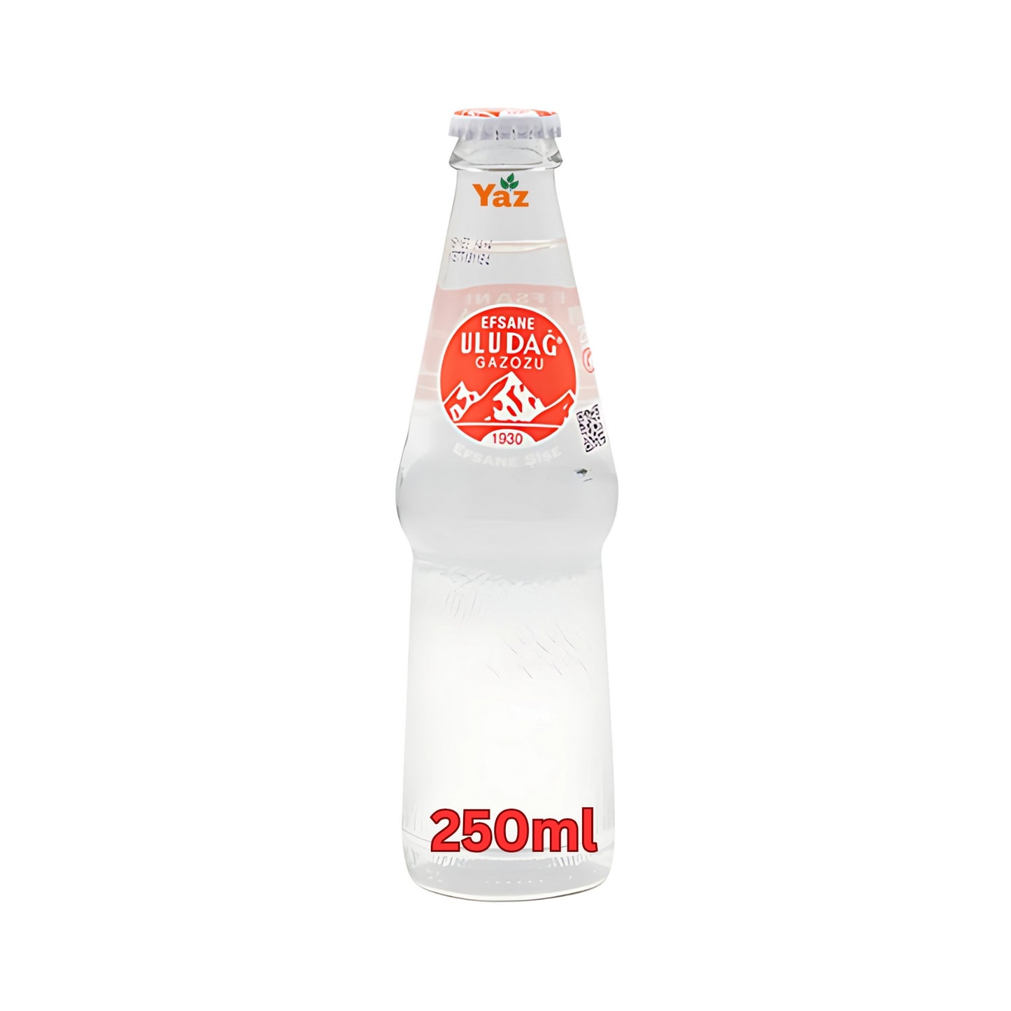 Uludag Legendary Plain Gazoz (Sade) Glass Bottles 24x250ml