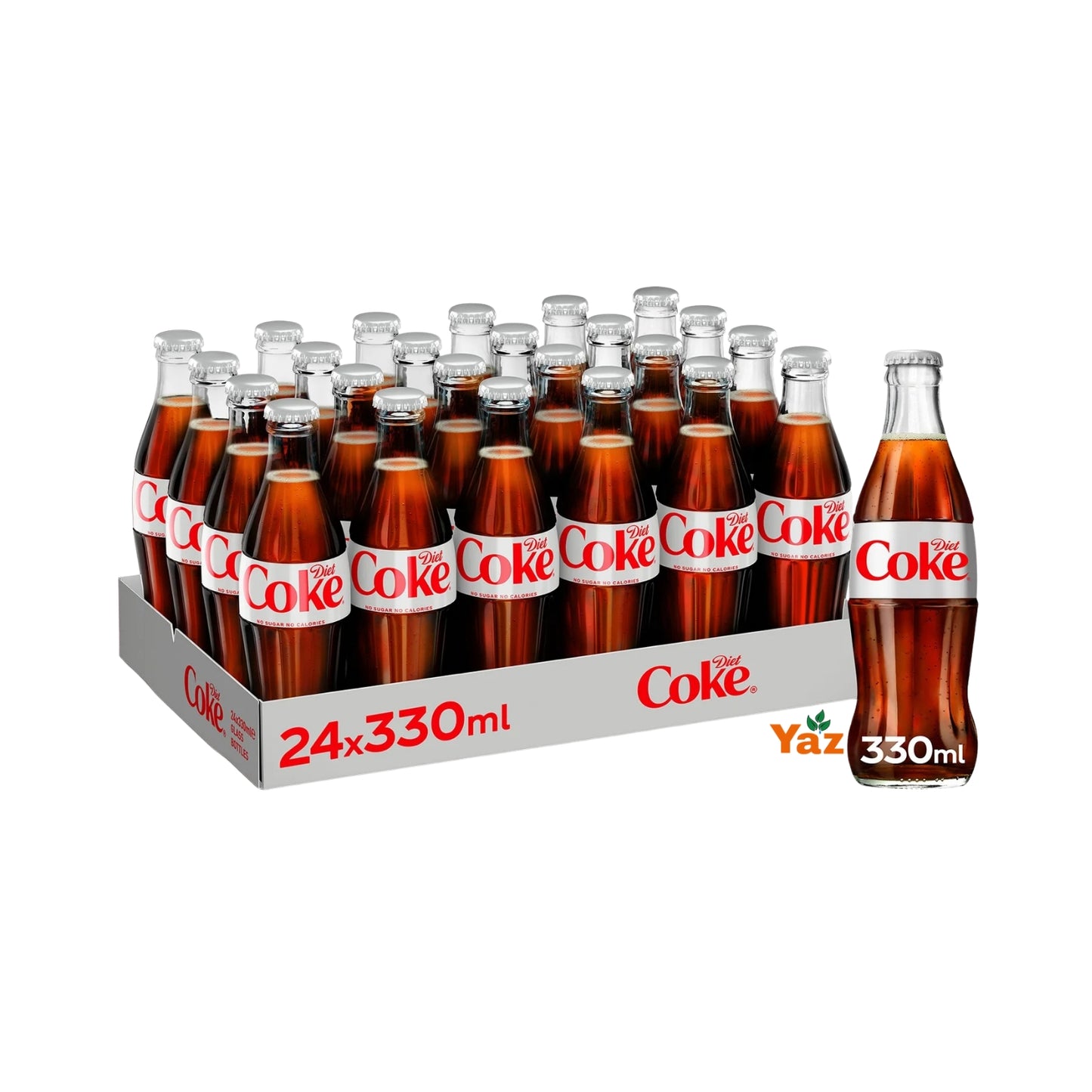 Glass Bottle DIET Coke 24x330ml
