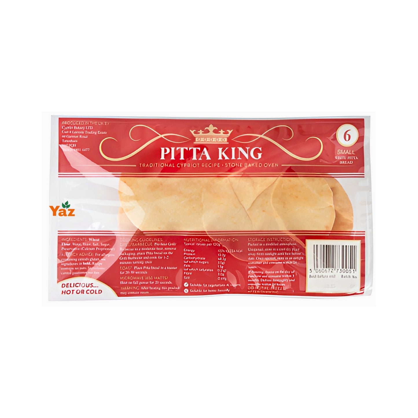 King Small Long Life Pitta Bread 18x6