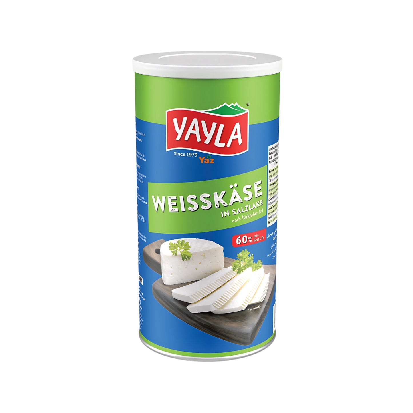 Yayla Feta Cheese %60 (Beyaz Peynir) in Tin 1x800g