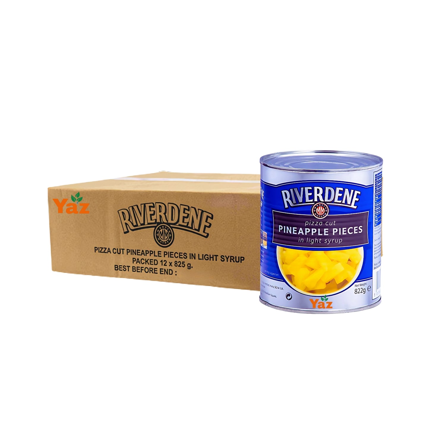 Riverdene Pizza Cut Pineapple Pieces in Small Tins 12x825g