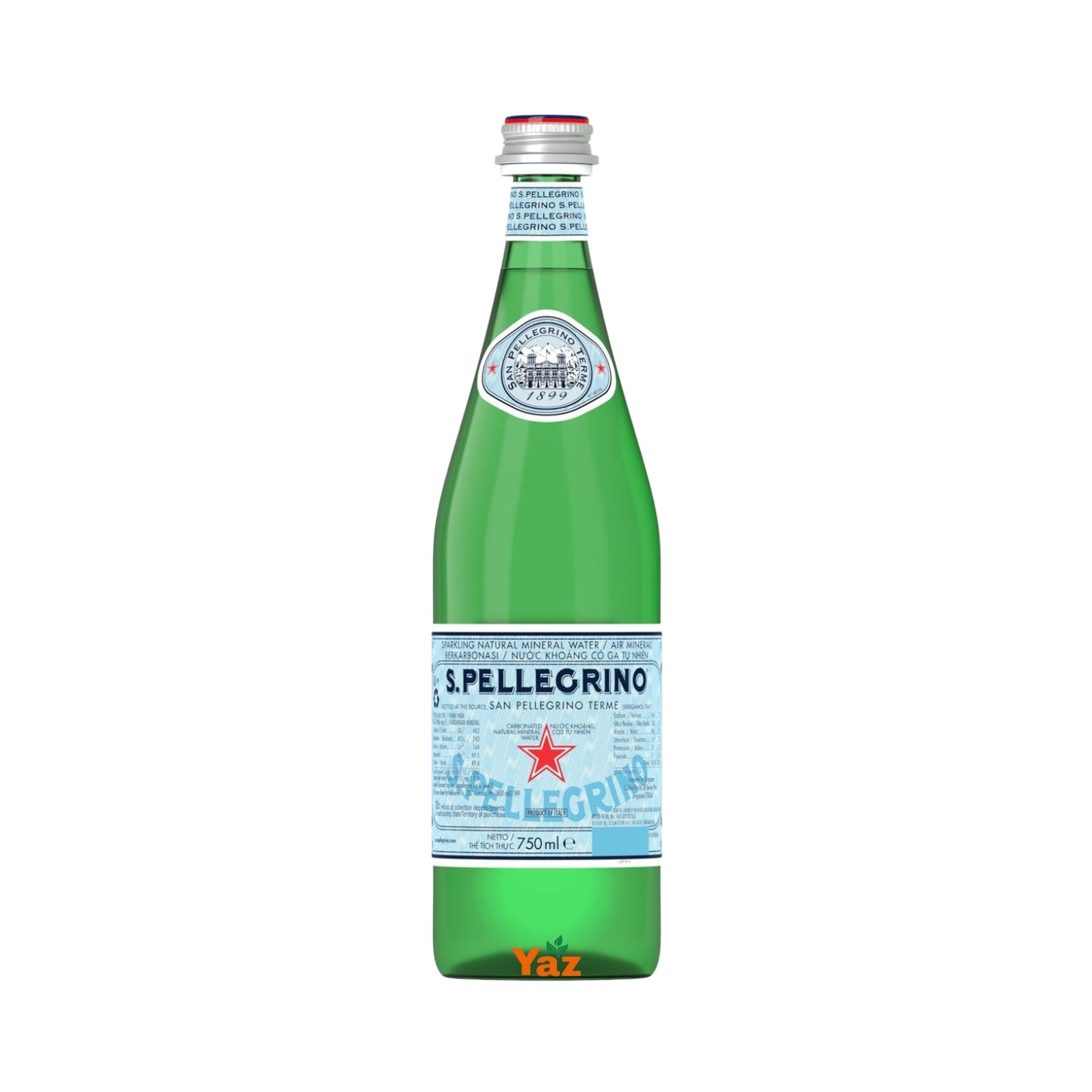 San Pellegrino Sparkling Water in Glass Bottles 12x750ml