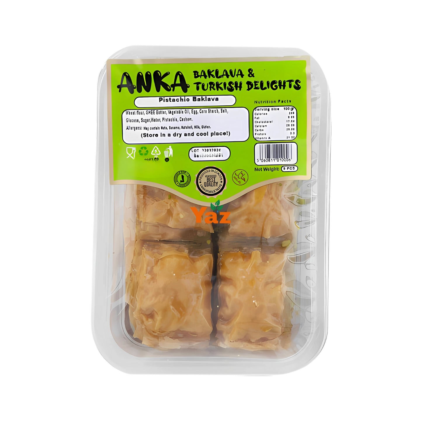 Anka (S) Pistachio Baklava (Fistikli) 1x5 Pieces