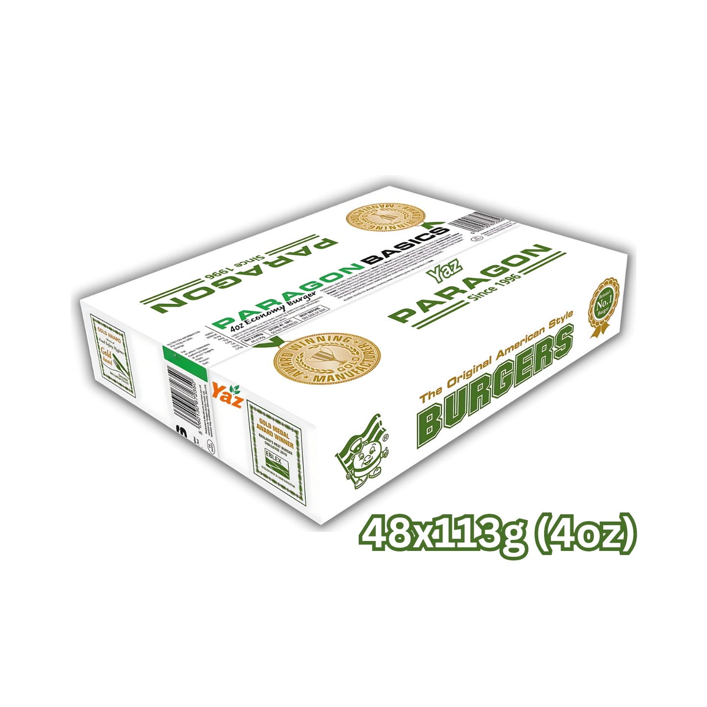 Paragon Basic Economy Quarter Pounder Burger (4oz) 48x113g