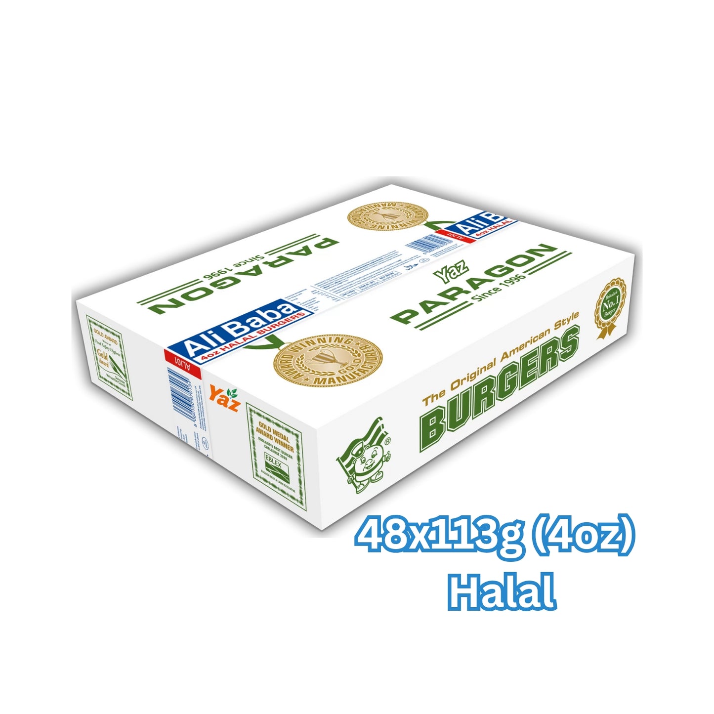 Paragon Halal Ali Baba Quarter Pounder Burger (4oz) 48x113g