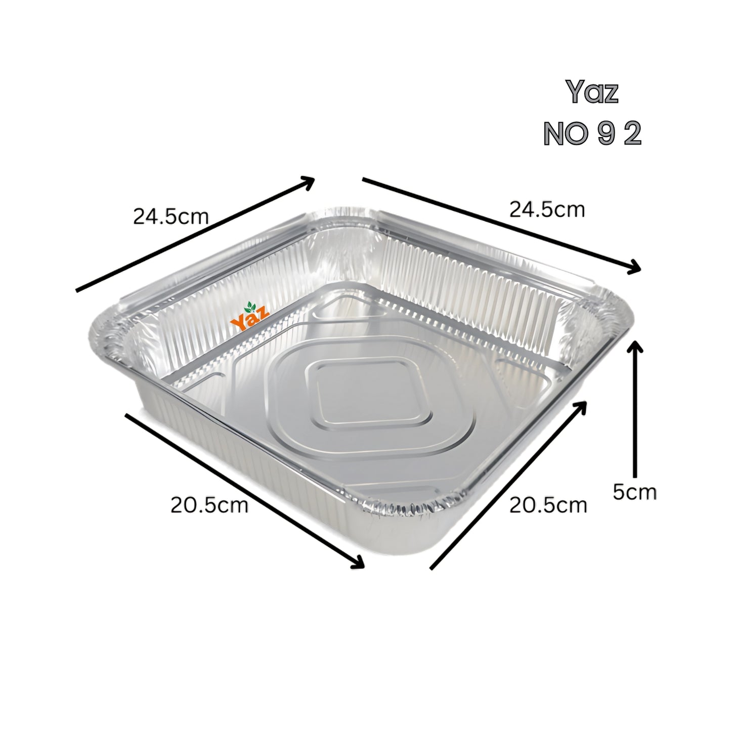 NO 9 2" Deep Foil Tray Aluminium Containers (No9) 1x200