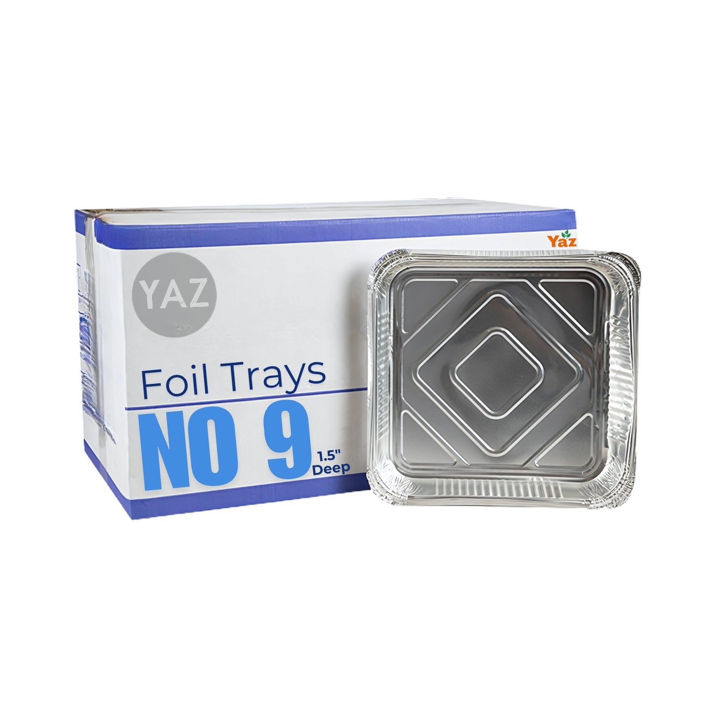 NO 9 1.5" Shallow Foil Tray Aluminium Containers (No9) 1x200