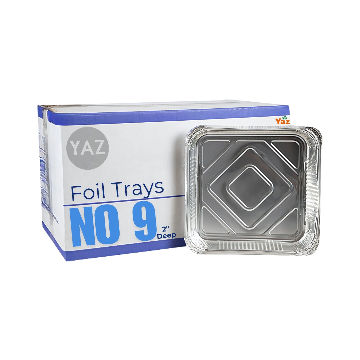 NO 9 2" Deep Foil Tray Aluminium Containers (No9) 1x200