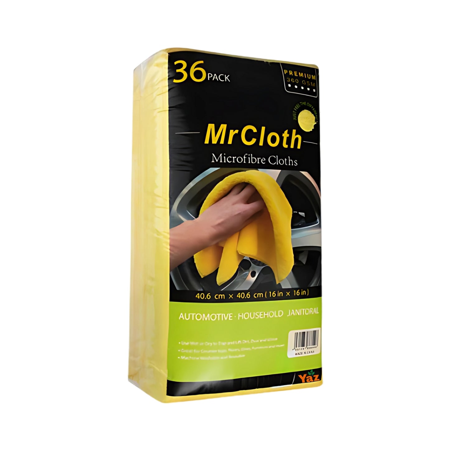 Mr Cloth Yellow Microfibre Towels (40cmx40cm) 1x36