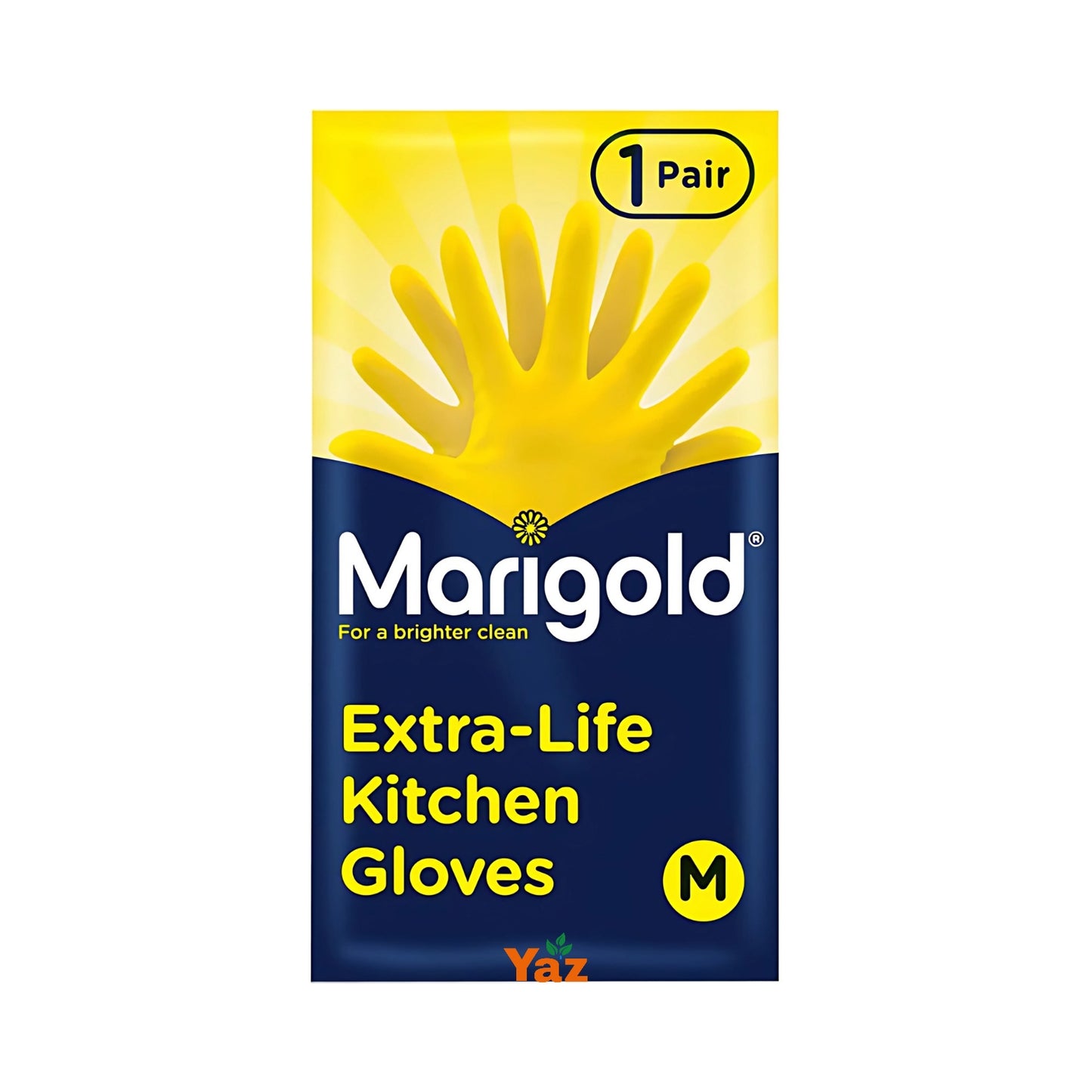Marigold Medium Yellow Rubber Gloves (M) 1x6 Pairs
