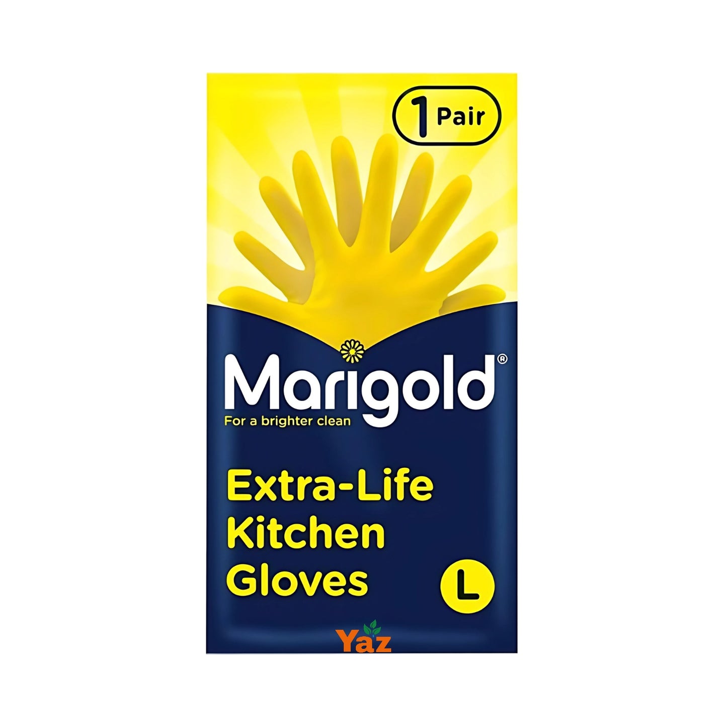 Marigold Large Yellow Rubber Gloves (L) 1x6 Pairs