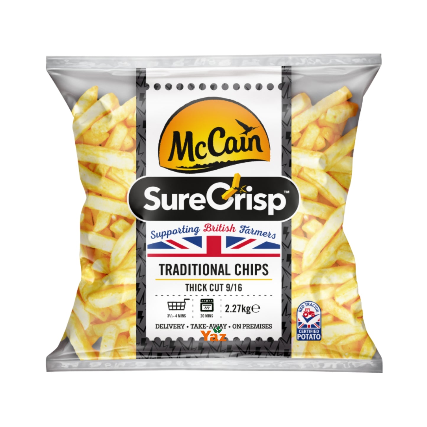 McCain Sure Crisp (9/16) Thick Cut Chips 4x2.27kg