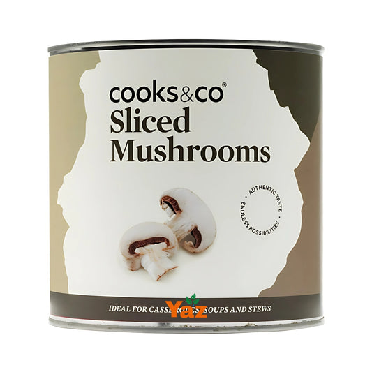 Cooks Co Sliced Mushrooms in Big Tins 6x2.55kg