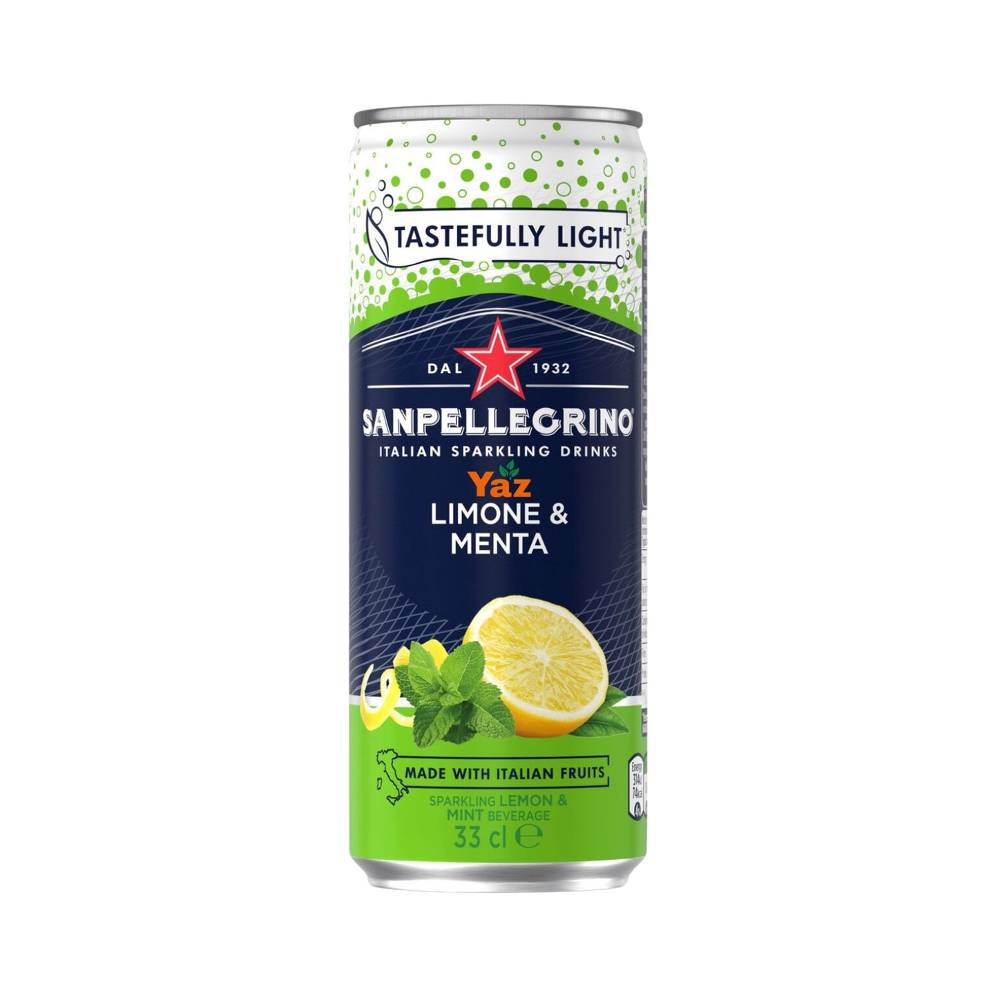 San Pellegrino Lemon Mint  (Limona Menta) Cans 12x330ml