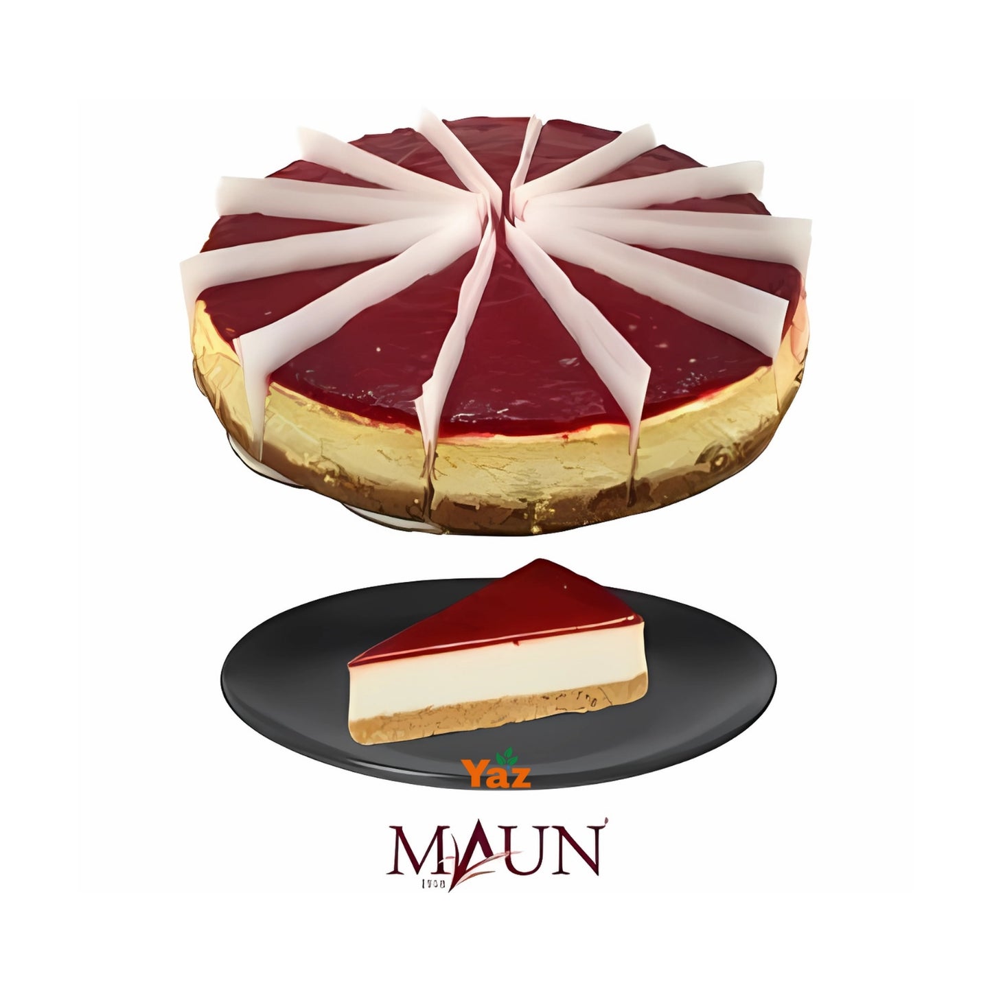 Maun Rasperry Cheese Cake Frozen 1x12 Slices