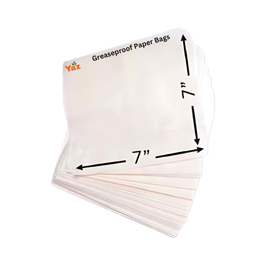 7x7 Greaseproof White Paper Bags 1x1000