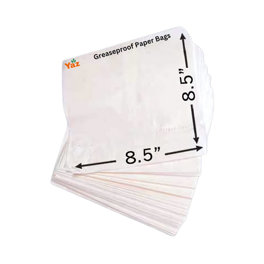 8.5x8.5 Greaseproof White Paper Bags 1x1000