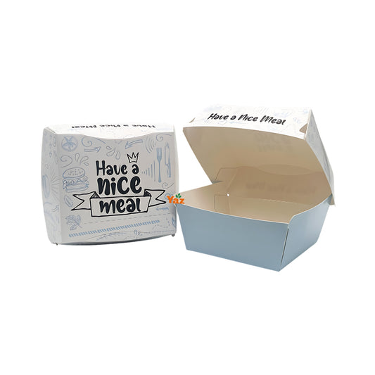 HB7 Printed Cardboard Take Away (XS) Burger Boxes 1x200