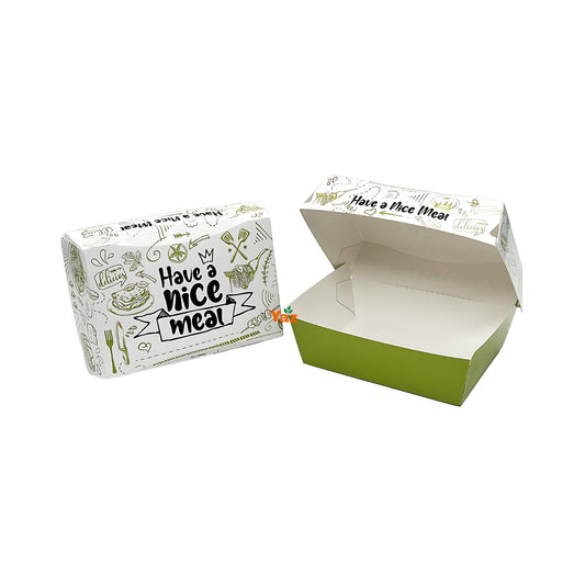 HB9 Printed Cardboard Take Away (M) Food Boxes 1x200