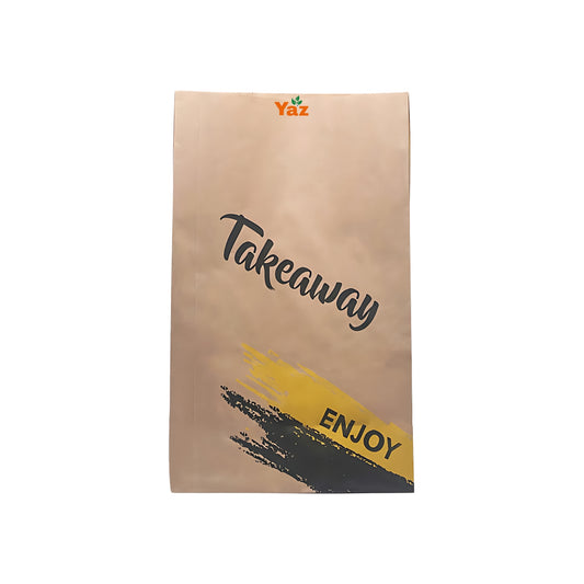 R8 Medium Printed Brown Paper Bags 1x250