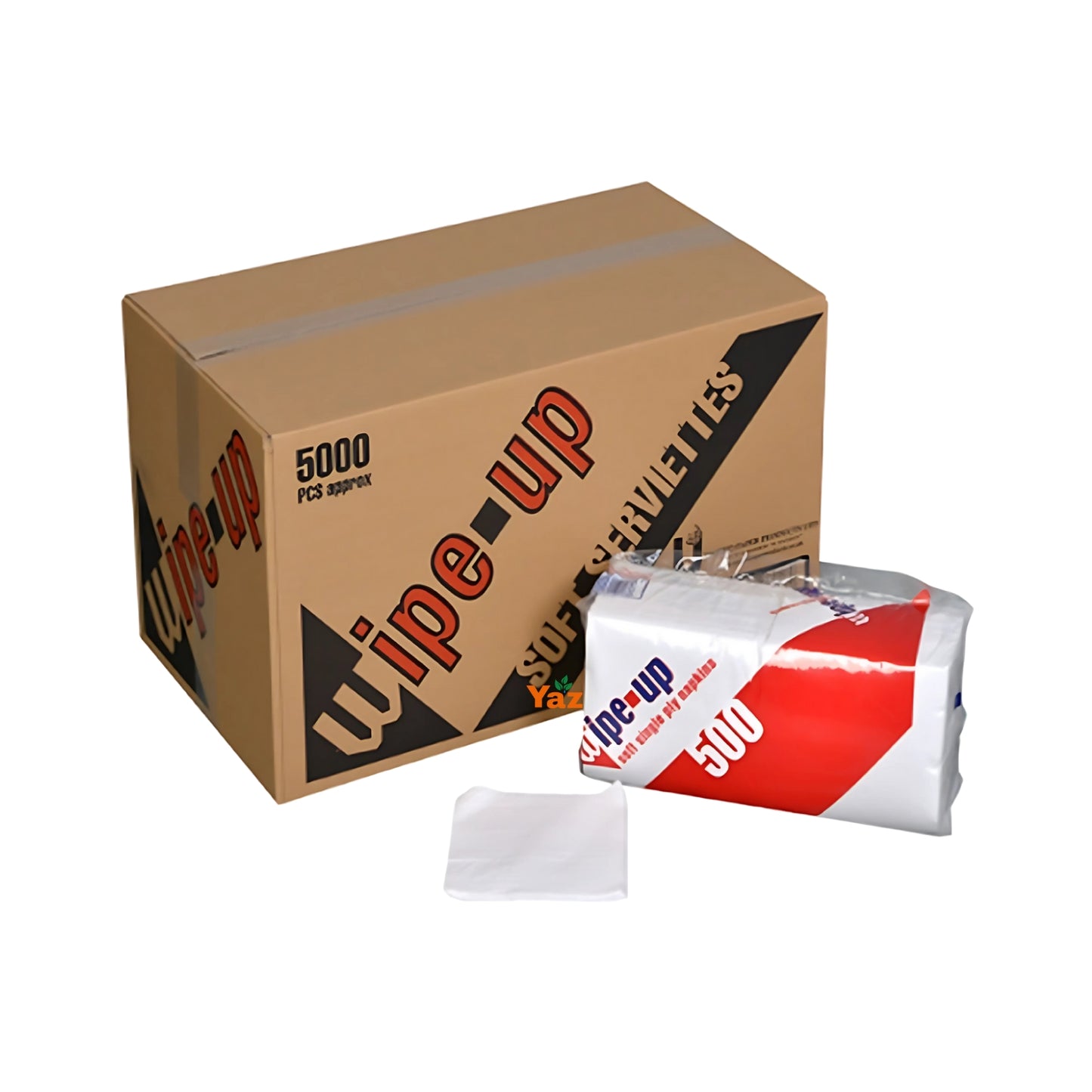 Wipe Up 1ply White Serviettes (30x30) 10x500
