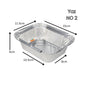NO 2 Foil Tray Aluminium Containers (No2) 1x1000