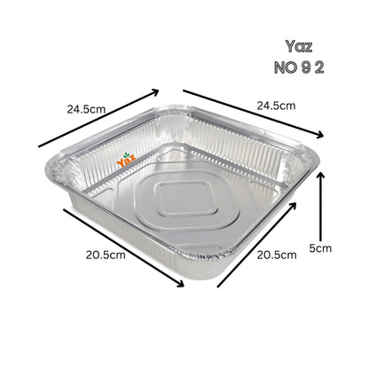 NO 9 2" Deep Foil Tray Aluminium Containers (No9) 1x200