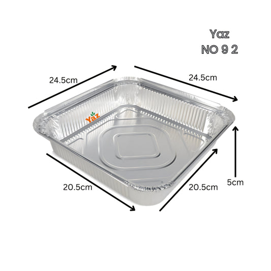 NO 9 2" Deep Foil Tray Aluminium Containers (No9) 1x200