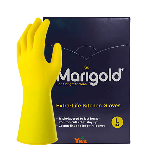 Marigold Large Yellow Rubber Gloves (L) 1x6 Pairs