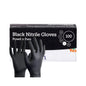 Large Black Nitrile Disposable Gloves (L) 1x100
