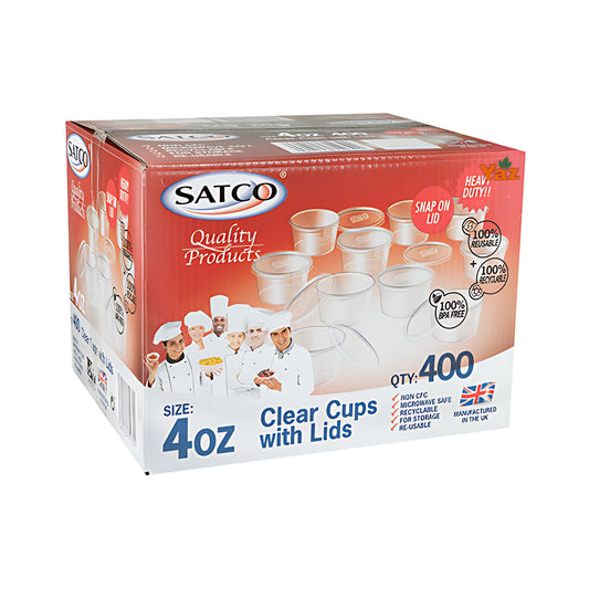 4oz Clear Sauce Cups With Lids 1x400