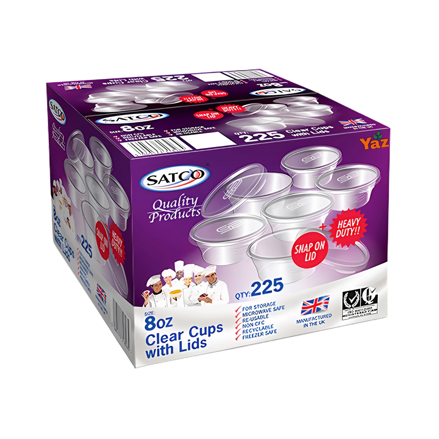 8oz Clear Sauce Cups With Lids 1x225