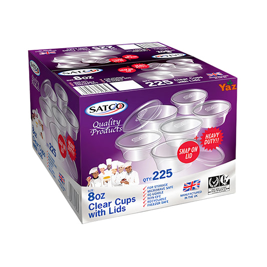 8oz Clear Sauce Cups With Lids 1x225