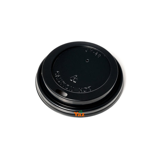Black Domed Lids for 8oz Ripple Coffee Cups 1x1000