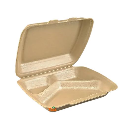 Brown Infinity (XL) MB3 3Compartment Take Away Food Boxes 1x150